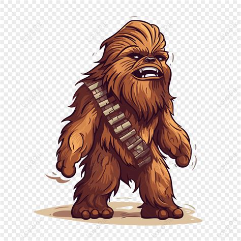 Chewbacca Clipart Chewbacca From Star Wars Is In A Cartoon Drawing ...