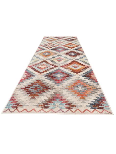 Rugvista Essential - Kerala - Red / Multicolor, Runner 80 x 250 cm Rug ...