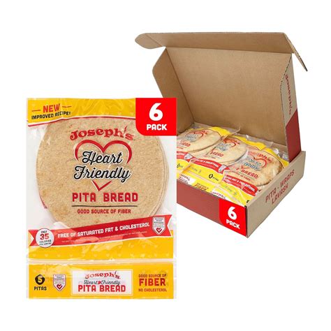 Amazon.com: Joseph's Heart-Friendly Pita Bread, 3g Net Carbs Per ...
