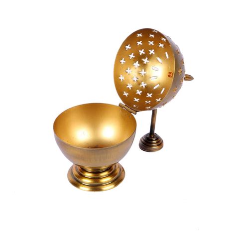 Brass Round Lobaan Dhoop Daan For Pooja Room | Puja Essentials For Home ...
