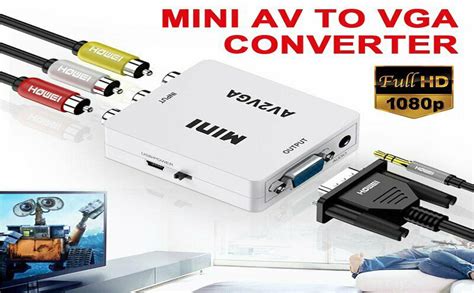 Buy Tobo Mini HD AV2VGA Video Converter Convertor Box AV RCA CVBS to ...
