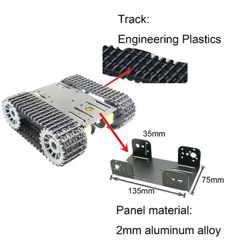 4WD Tracked Robot Tank Intelligent Car Chassis Obstacle Avoidance ...