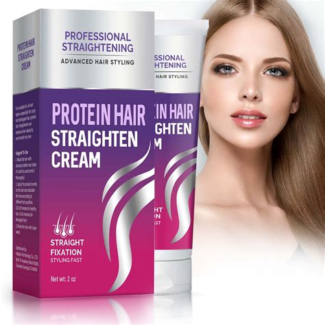 Silk & Gloss Hair Straightener Cream - Protein Correcting Formula for ...