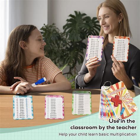 Catephe 15 Pcs Boho Multiplication Flashcards 0-12, India | Ubuy