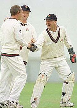 Hegg and Lloyd celebrate the wicket of Alistair Brown | ESPNcricinfo.com