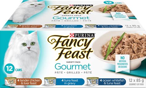 Fancy Feast Wet Cat Food, Gourmet Variety Pack 3 Flavours - 85 g Can ...
