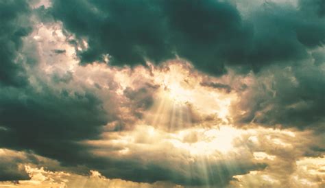 Sun Shining Through Clouds