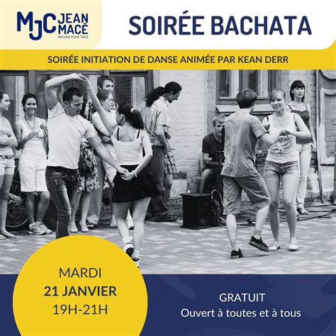 Afterwork Bachata à la MJC du 7ème - GRATUIT, MJC Jean Macé, Lyon, 21 ...