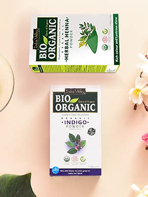 Buy Indus Valley Bio Organic Indigo Powder and Henna Powder Combo 100% ...