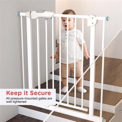 Baybee Auto Close Baby Safety Gate for Kids, Extra Tall Baby Fence Bar ...