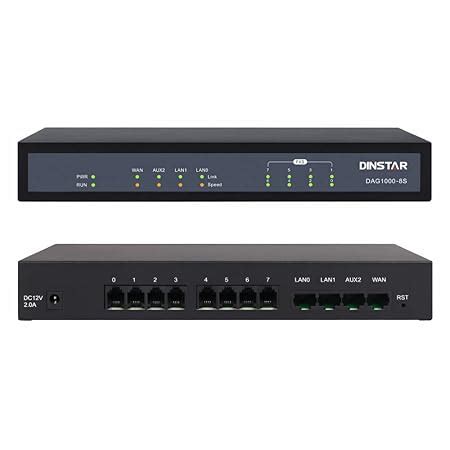 Dinstar DAG1000-8S FXS Analog VoIP Gateway Versatile Simple Operation ...