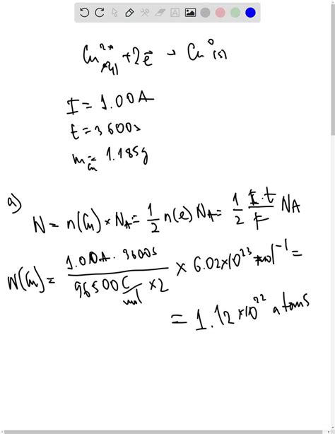 SOLVED: Weighing a copper atom in an electrolysis experiment. A ...