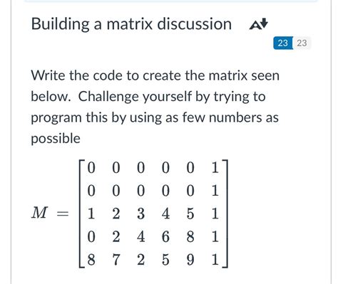 Image result for Creating a Matrix Using for Loops