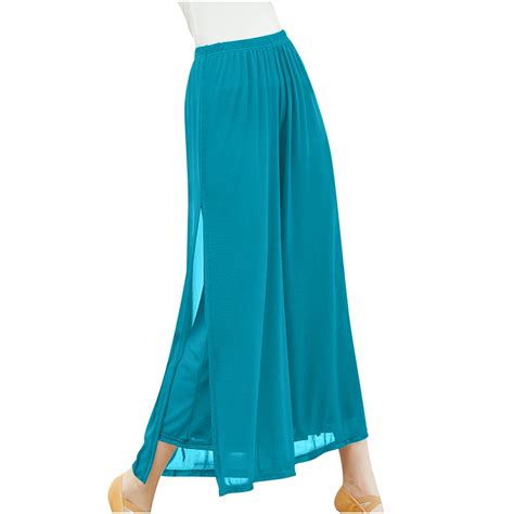 Jalioing Womens Chiffon Pant Flowy Wide Leg Drape Straight Leg ...