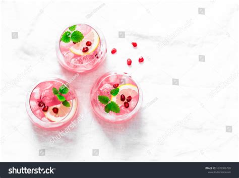 Pomegranate Tequila Cocktail Summer Light Alcoholic Stock Photo ...