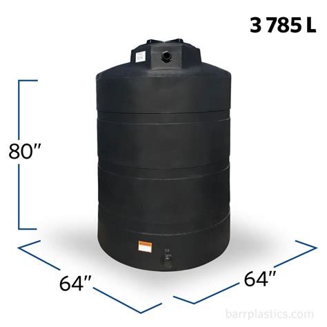 1000 Gallon Vertical Water Storage Tank | 40892 | BARR Plastics