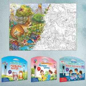 GO WOO ALPHABET, NUMBER QUEST, SHAPES ACTIVITY MATS and GIANT DINOSAUR ...