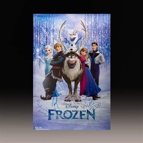 Disney 'Frozen' Movie Poster Signed by Kristen Bell, Idina Menzel ...