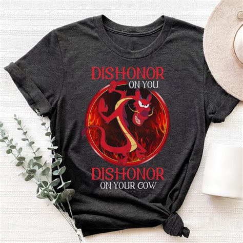 Mushu Dishonor On Your Cow Shirt Disney Mulan Tee - Wondermento