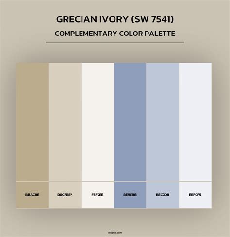 Sherwin Williams Grecian Ivory (SW 7541) Paint coordinating colors and ...