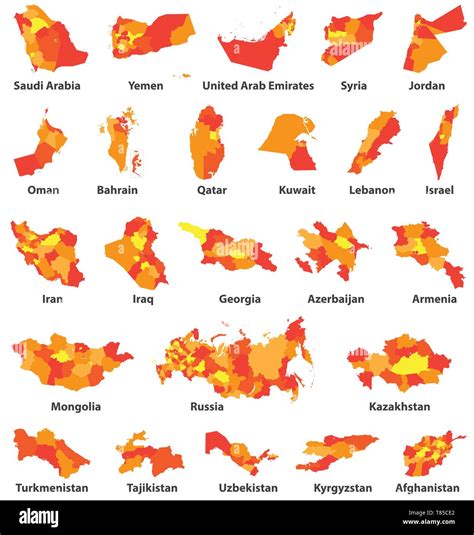 Arab countries map hi-res stock photography and images - Alamy