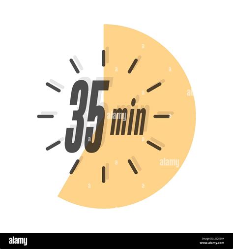 35 minutes. Timer, clock, or stopwatch icon. The timestamp Stock Vector ...