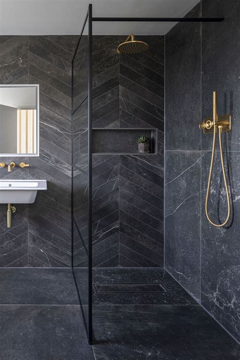 Black Wall Tiles Bathroom