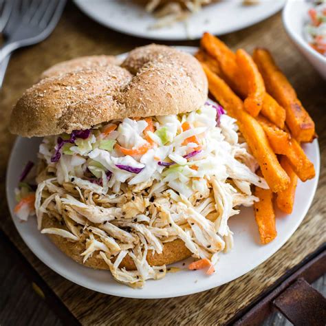 Carolina-Style Instant Pot Shredded BBQ Chicken Sandwiches - Two ...