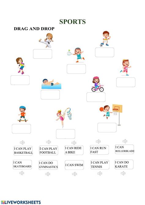Playing Sports Worksheet 的图像结果