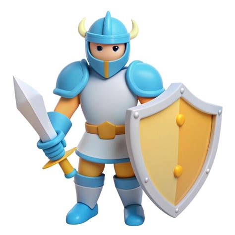 A figurine of a knight holding a sword and shield | Premium AI ...