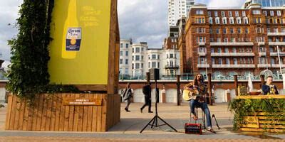 World-Class Billboard Ads : Corona sun activated billboard