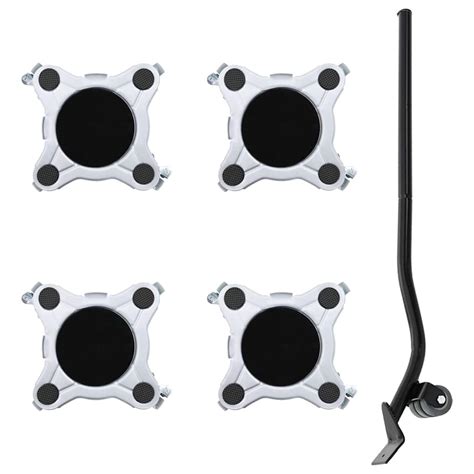 Roulettes pour meubles 4 pièces avec élévateur 15,5 x 15,5 x 5,5 cm ...