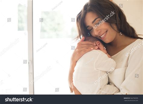 Pretty Woman Holding Newborn Baby Her Stock Photo 566796595 | Shutterstock