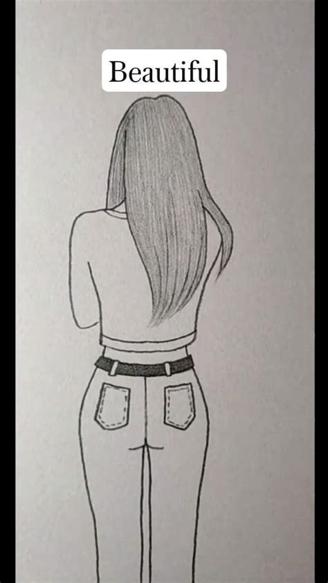 Drawing beautiful Girl - step by step guide | Easy people drawings ...