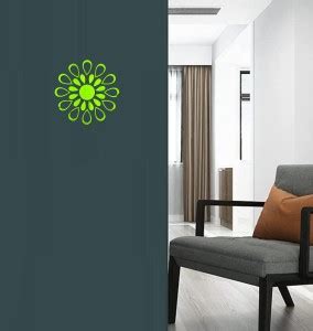 Shree Decor 30.48 cm decorative flower golden acrylic sticker Self ...