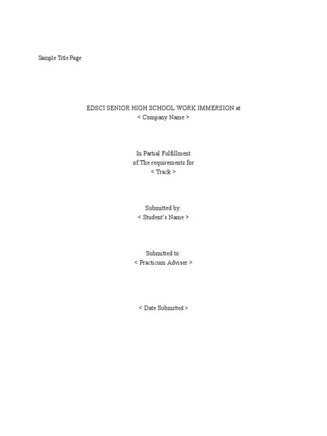 Image result for Work Immersion Portfolio Example