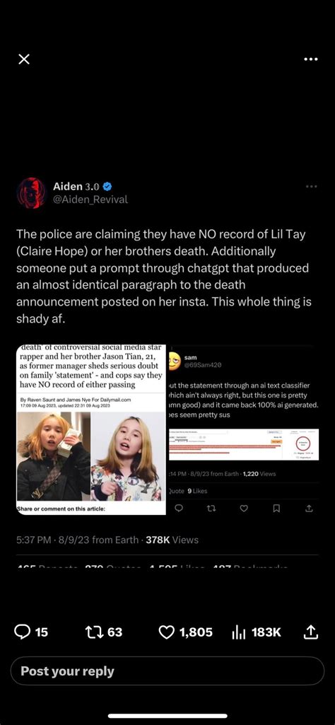What is going on is lil tay alive? : r/XXXTENTACION