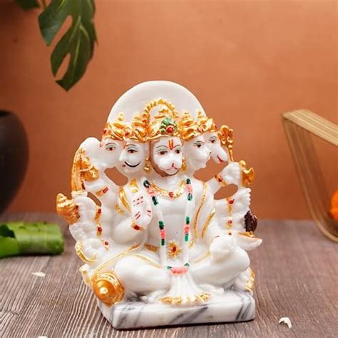 Buy krishnagallery KRISHANGALLERY1 Polyresin Panchmukhi Hanuman Murti ...