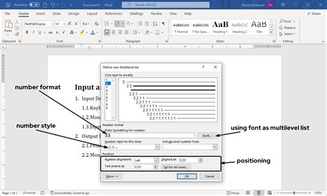 Image result for Multi-Level Set in Word