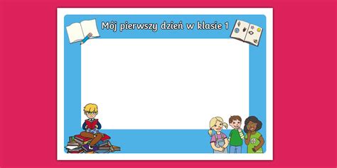 Mój pierwszy dzień w klasie 1 | Wklejka | Karta pracy
