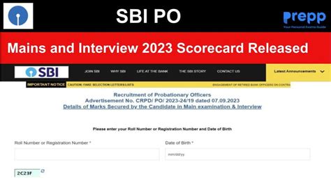 SBI PO Mains and Interview Scorecard 2023 Out; Check Cutoff Marks Here