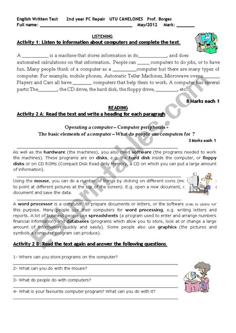 Information Technology Worksheet 的图像结果