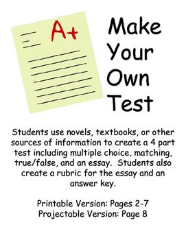 Image result for Create Your Own Test