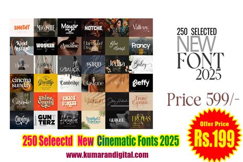 New 2025 Cinematic Fonts Collection Download - Kumaran Digital Font ...
