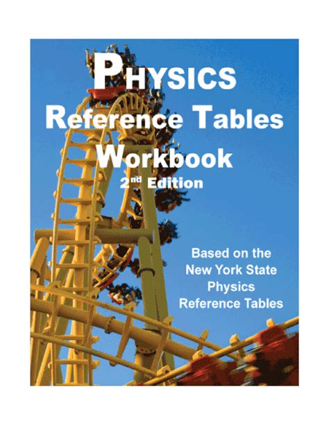 Physics Reference Tables Workbook 3rd Edition for sale | Written by ...