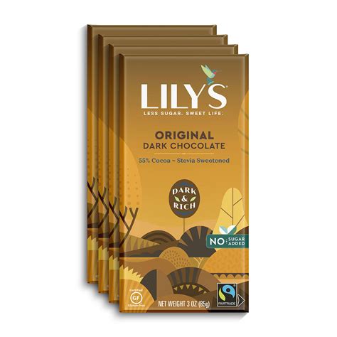 Buy LILY'S Original Dark Chocolate Style No Sugar Added Sweets, Gluten ...