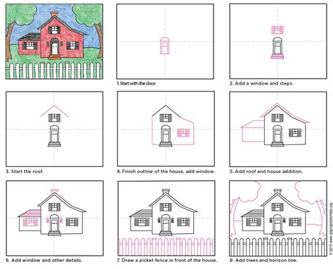 Image result for Step by Step Drawing Houses
