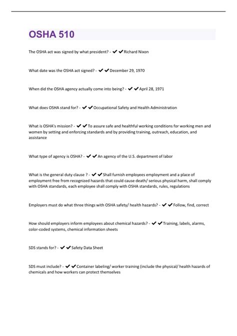 OSHA 510 | 110 Questions And Answers | Rated 100% Correct!! - OSHA 510 ...
