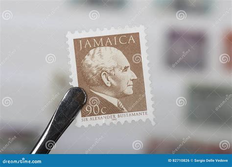 Old stamps of Jamaica editorial photo. Image of background - 82710826
