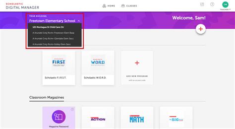 How do I switch between multiple school buildings? – Scholastic Digital ...